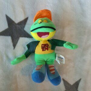 Vintage Honey Smacks Kellogg Cereal Frog Beanbag Toy Promo Plush 6" Dig Em' Frog